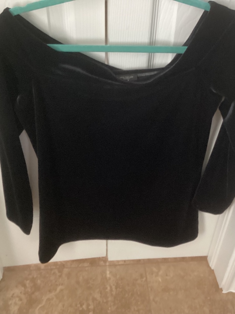 Off shoulder black top